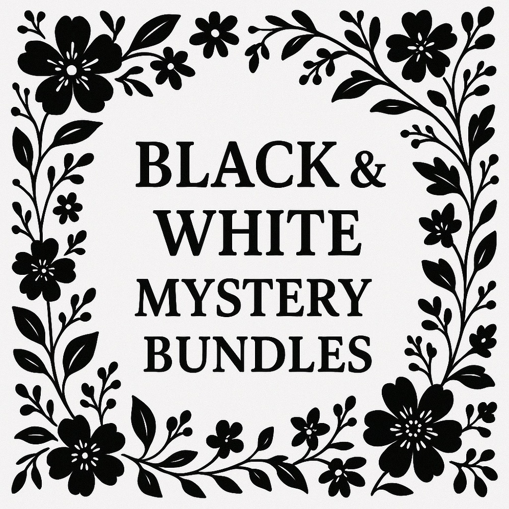 Large Size Black and White Mystery Bundle - 7 Items
